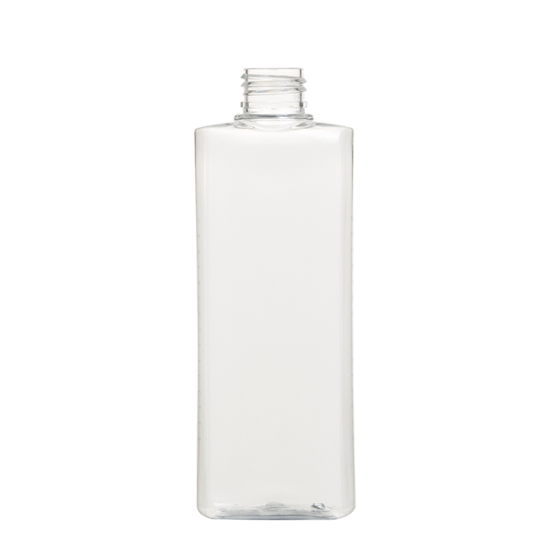 220ml 7.5oz Clear Plastic PET Flat Oval Shampoo Lotion Bottles