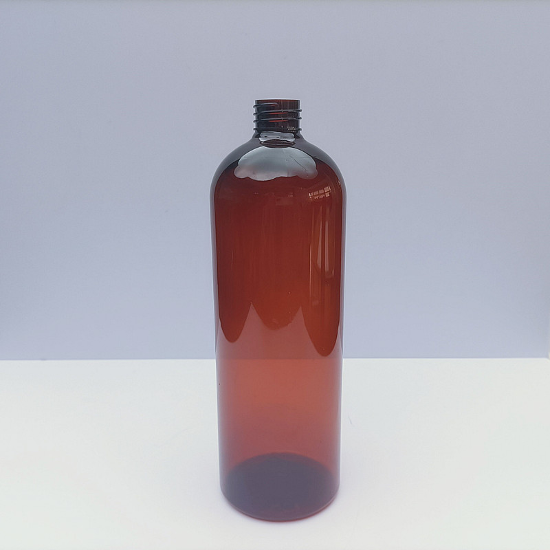 Wholesale Amber PET plastic round bottle 1000ml with 28/410 neck,Pop Amber PET plastic round