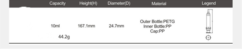 Cosmetics Syringe Airless Needle