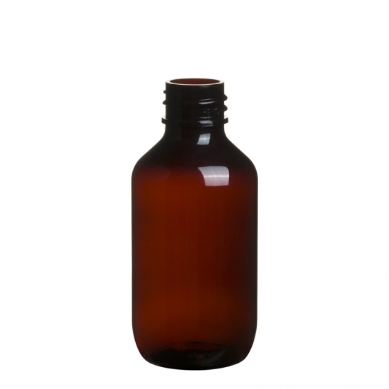 PET Plastic Amber Bottle