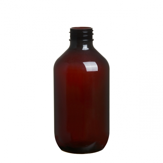 Plastic PET Amber Bottle