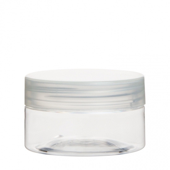 Clear Plastic Straight Sided Jar