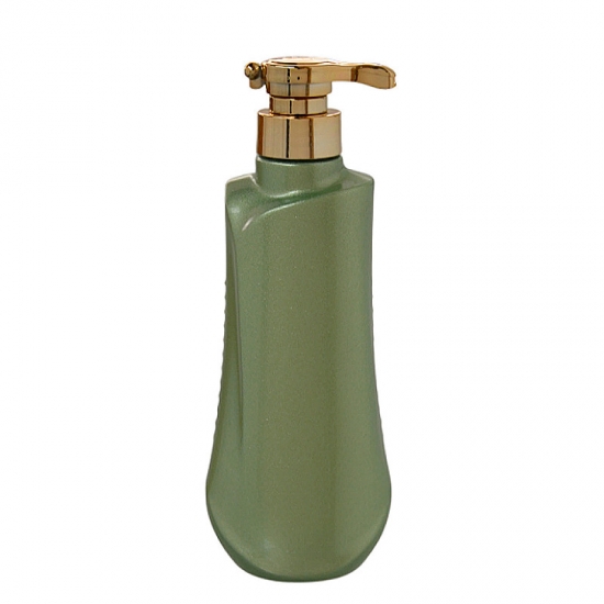 500ml special shape green plastic shampoo bottles