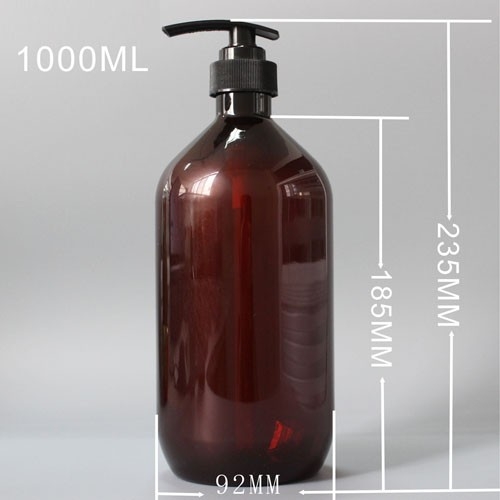 amber shampoo bottles