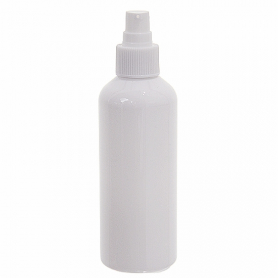 200ml 6.7oz white round PET toner bottles with fine mist sprayer
