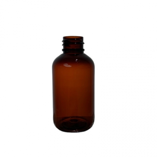 50ml 70ml 100ml plastic boston round amber face cream serum bottles
