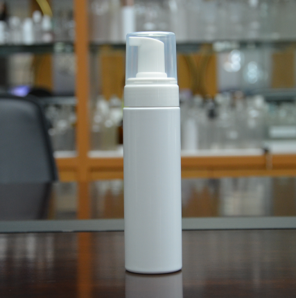 250ml  empty white PET liquid soap foam pump bottle Facial Cleanser soap foam pump bottle