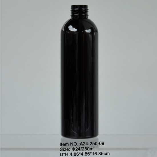 250ml empty cylinder round PET bottle