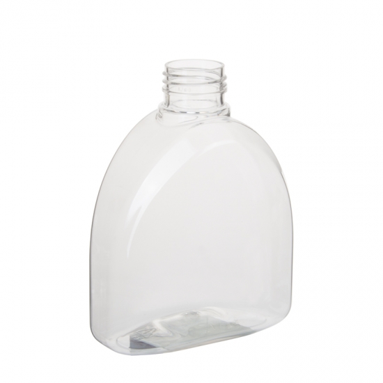 Wholesale flat hand sanitizer 520ml plastic PET bottle