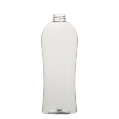 Small waist oval 750ml plastic PET bottle cosmetic packing