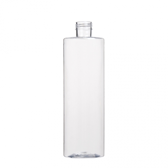 Cylinder flat shoulder round 550ml plastic PET bottle