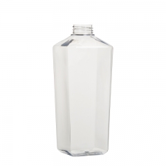 Oblique shoulder square plastic 730ml PET bottle