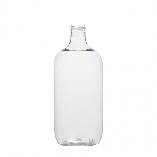 Long neck round 506ml clear PET bottle
