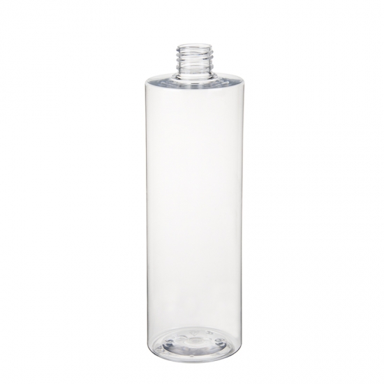 Cylinder flat shoulder round 520ml plastic PET bottle