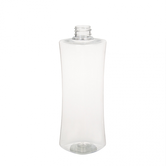 Oval small waist 500ml cosmetic container plastic bottle