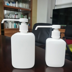 square plastic pump bottle