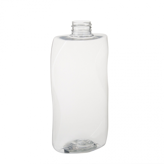 Wave shape 500ml empty 16oz cosmetic container plastic bottle