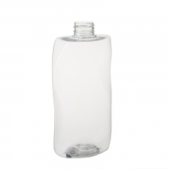 Wave shape 500ml empty 16oz cosmetic container plastic bottle