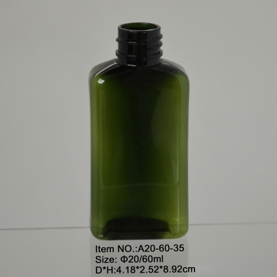60ml green rectangle bottle