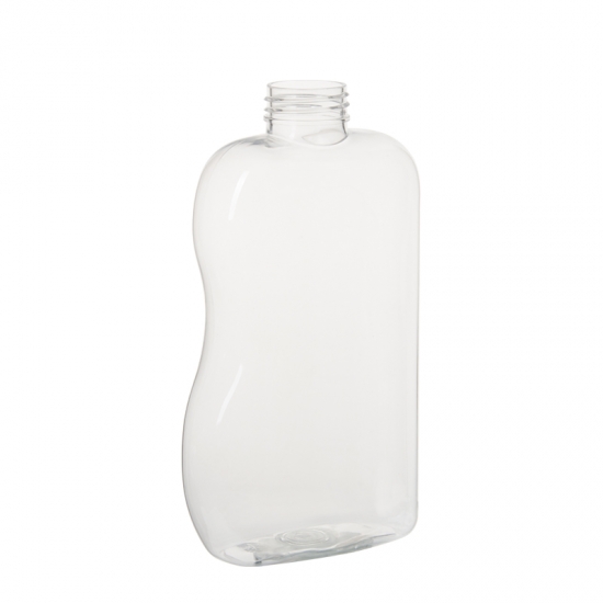 Wave on one side 500ml empty 16oz cosmetic container plastic PET bottle