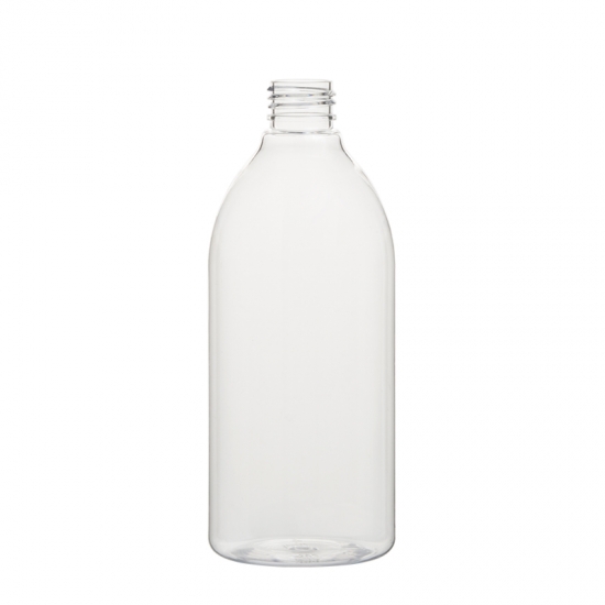 Crossbody round bottle 400ml plastic PET clear bottle