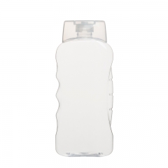 Side wave shaped shampoo bottle 400ml