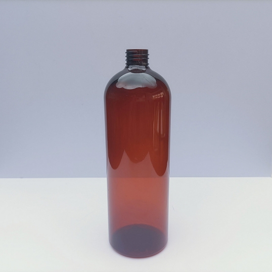 Wholesale Amber PET plastic round bottle 1000ml with 28/410 neck,Pop