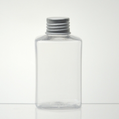 clear plastic square bottles