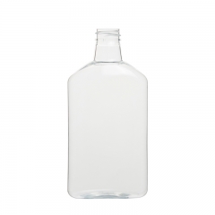 Oblique shoulder beer bottle shape oval PET bottle 400ml