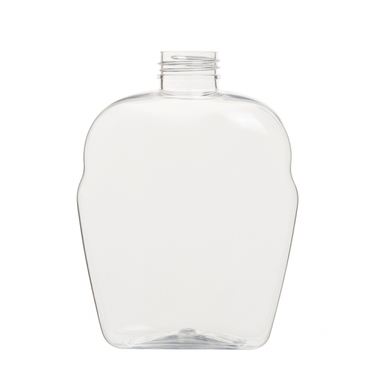 380ml Unique design fat oval  PET cosmetic packing plastic bottle