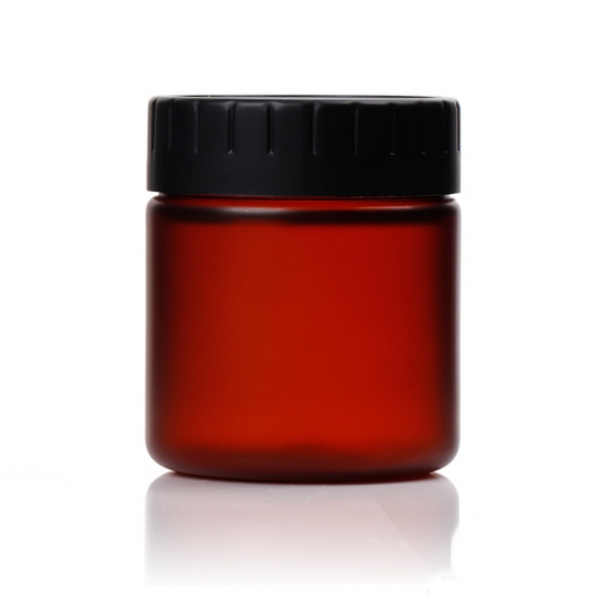 Amber Brown Plastic Jar