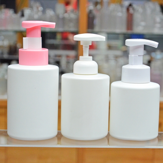 plastic shampoo bottles