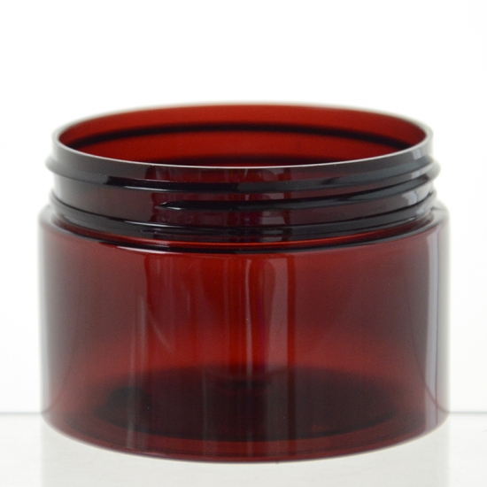 120g amber plastic pet round jar