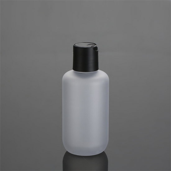 frosted skin care bottles