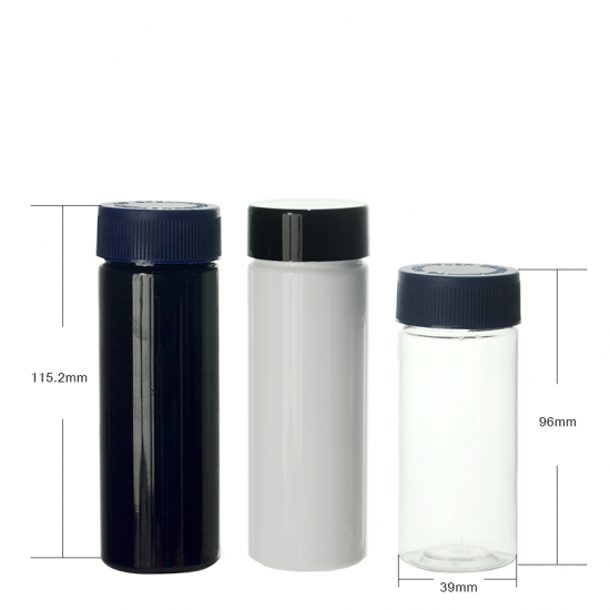 Factory direct supply versible plastic vials push and turn vials container herbal plastic vials